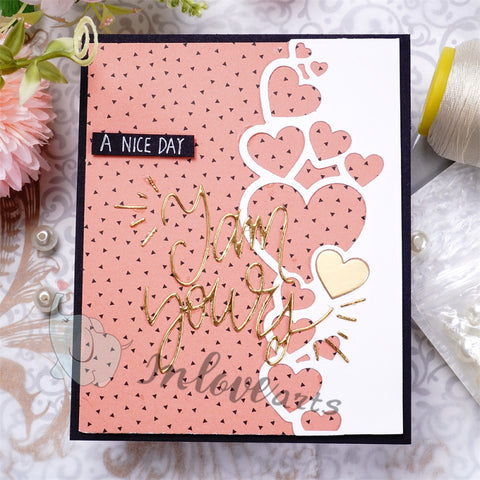 Inlovearts Hollow Heart Border Cutting Dies