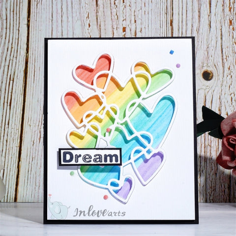 Inlovearts Hollow Heart Cutting Dies