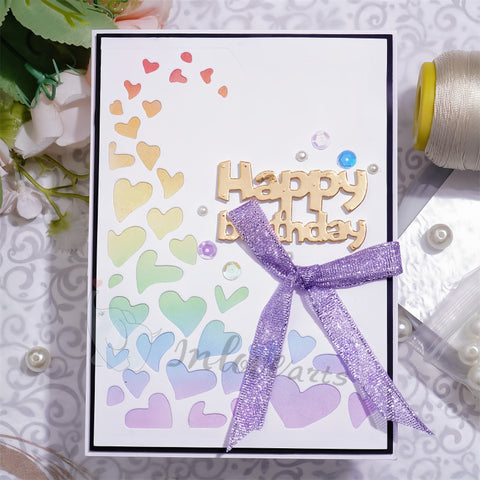 Inlovearts Hollow Heart Wave Border Cutting Dies