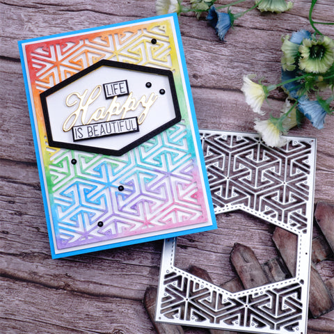 Inlovearts Hollow Hexagon Background Board Cutting Dies