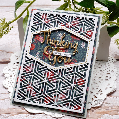 Inlovearts Hollow Hexagon Background Board Cutting Dies