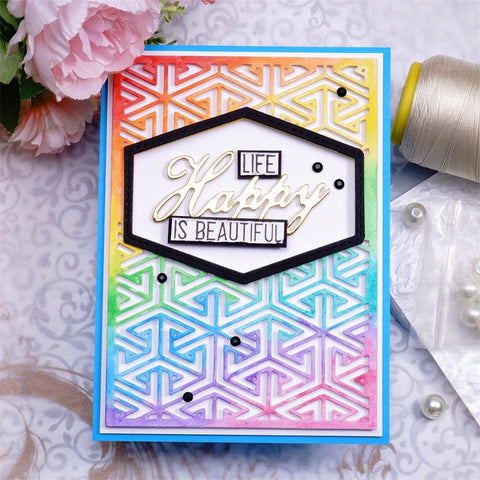 Inlovearts Hollow Hexagon Background Board Cutting Dies