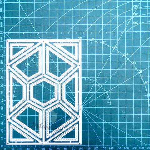 Inlovearts Hollow Hexagon Photo Frame Cutting Dies