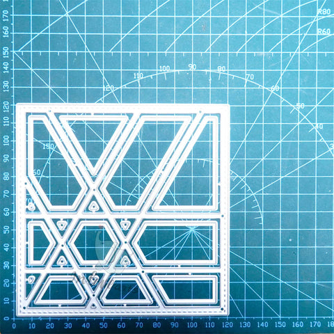 Inlovearts Square Hollow Hexagram Background Board Cutting Dies