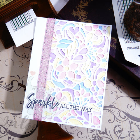 Inlovearts Hollow Line Flowers Background Board Cutting Dies