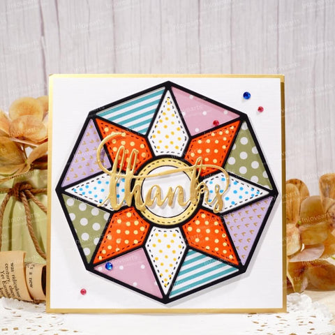 Inlovearts Hollow Octagonal Star Background Board Cutting Dies