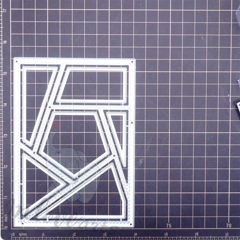 Inlovearts Hollow Pentagonal Background Board Cutting Dies