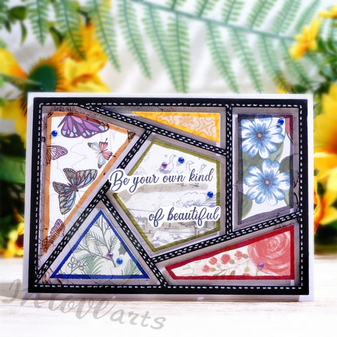 Inlovearts Hollow Pentagonal Background Board Cutting Dies