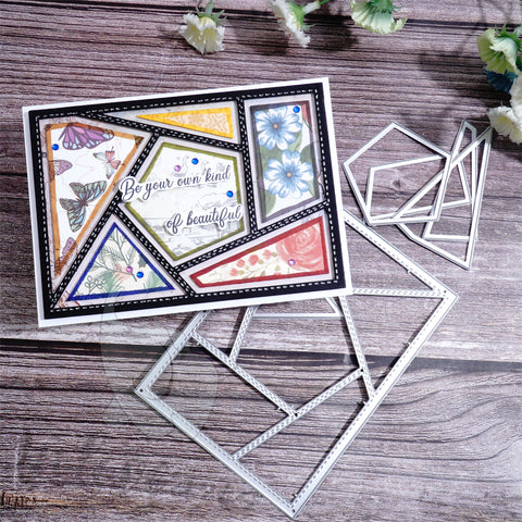 Inlovearts Hollow Pentagonal Background Board Cutting Dies