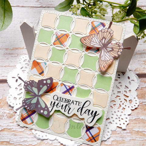 Inlovearts Hollow Round Pattern Background Board Cutting Dies