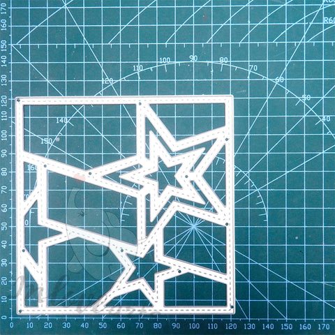 Inlovearts Hollow Star Pattern Background Board Cutting Dies