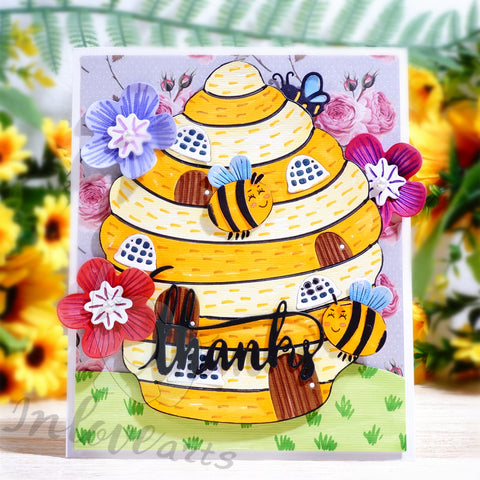 Inlovearts Honeycomb and Bee Cutting Dies