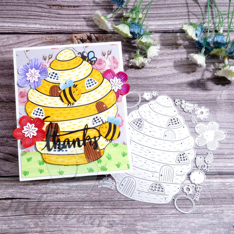 Inlovearts Honeycomb and Bee Cutting Dies