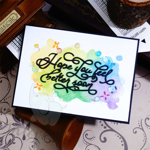 Inlovearts "Hope you feel better soon" Cutting Dies