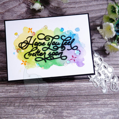 Inlovearts "Hope you feel better soon" Cutting Dies