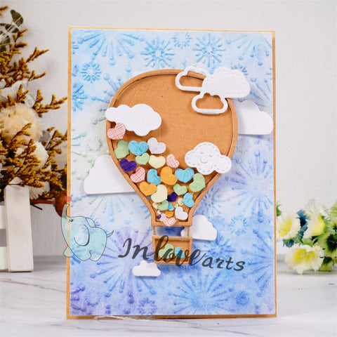 Inlovearts Hot Air Balloon Full of Heart Cutting Dies