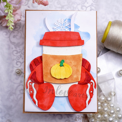 Inlovearts Hot Coffee Cup Cutting Dies