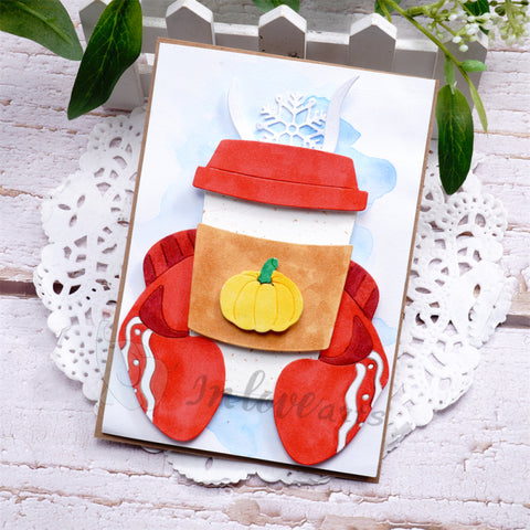 Inlovearts Hot Coffee Cup Cutting Dies