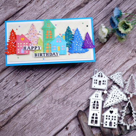 Inlovearts House and Tree Set Cutting Dies