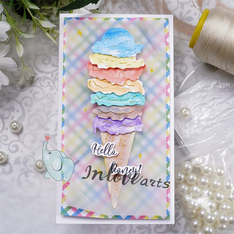 Inlovearts Ice Cream Cones Cutting Dies