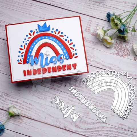 Inlovearts Independence Day Decorated Rainbow Cutting Dies