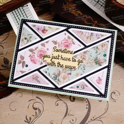 Inlovearts Interlaced Graphics Background Board Cutting Dies