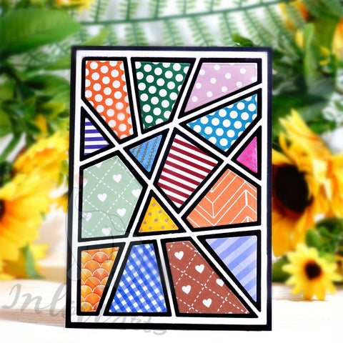 Inlovearts Interlaced LInes Background Board Cutting Dies