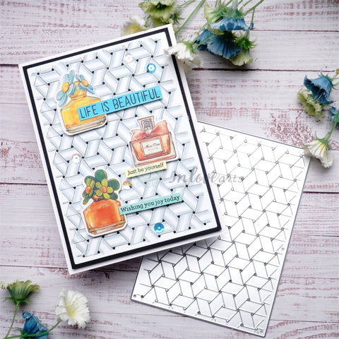 Inlovearts Interlaced Pattern Background Board Cutting Dies