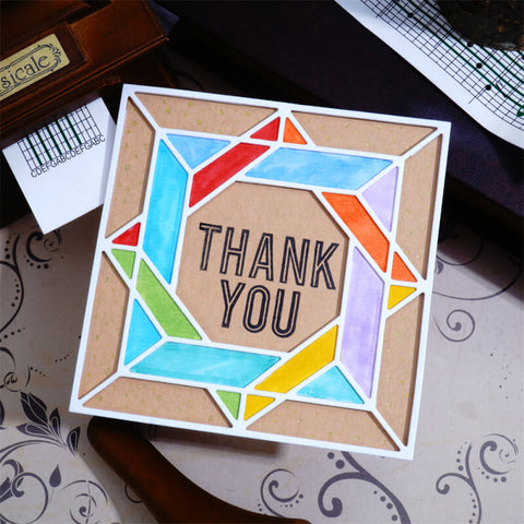 Inlovearts Interlaced Square Background Board Cutting Dies