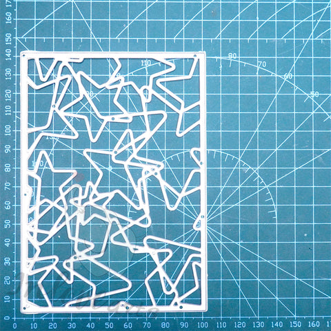 Inlovearts Interlaced Stars Background Board Cutting Dies