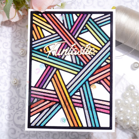 Inlovearts Intertwined Lines Background Board Cutting Dies