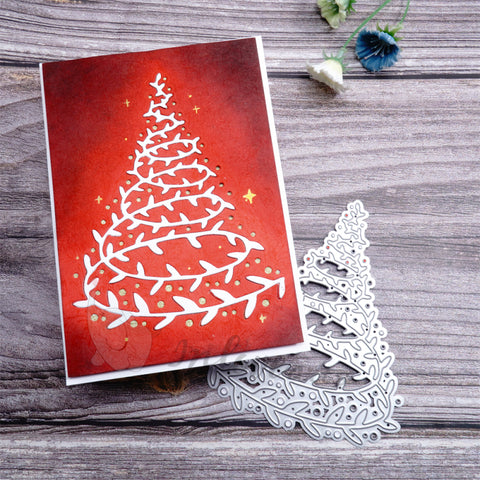 Inlovearts Ivy Christmas Tree Cutting Dies