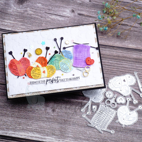 Inlovearts Knitting Yarn Cutting Dies
