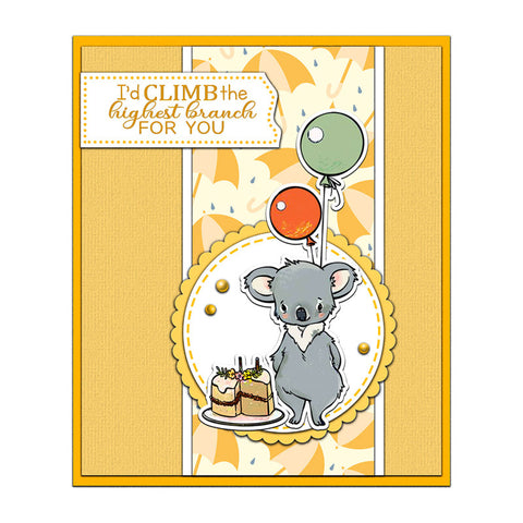 Inlovearts Koala Celebrate Birthday Die with Stamps Set