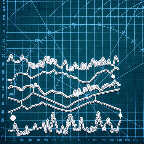 Inlovearts Layered Mountain Cutting Dies