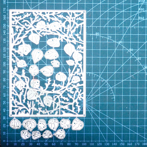 Inlovearts Leaves and Branch Background Board Cutting Dies