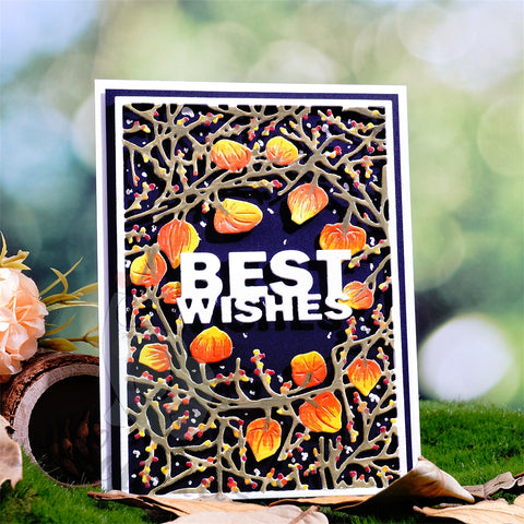 Inlovearts Leaves and Branch Background Board Cutting Dies