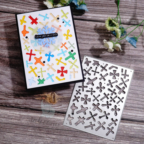 Inlovearts Little Cross Background Board Cutting Dies