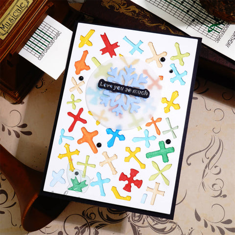 Inlovearts Little Cross Background Board Cutting Dies