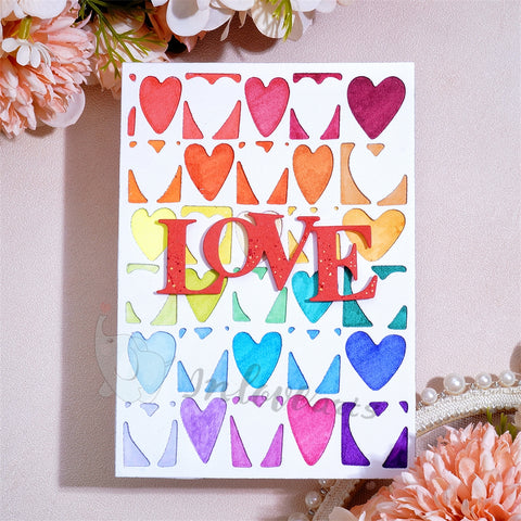 Inlovearts Little Heart Background Cutting Dies