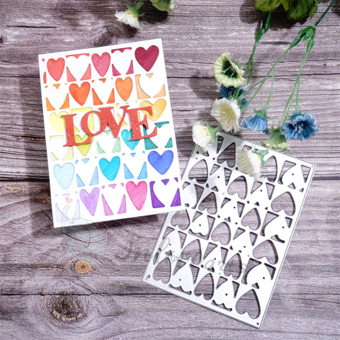 Inlovearts Little Heart Background Cutting Dies