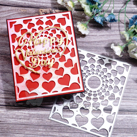 Inlovearts Little Hollow Hearts Background Board Cutting Dies