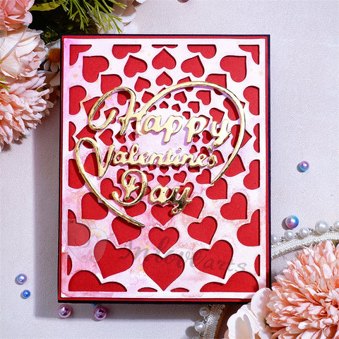 Inlovearts Little Hollow Hearts Background Board Cutting Dies