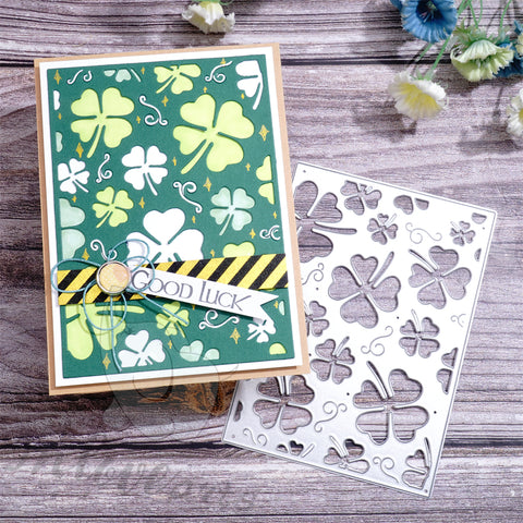 Inlovearts Lucky Leaves Background Board Cutting Dies