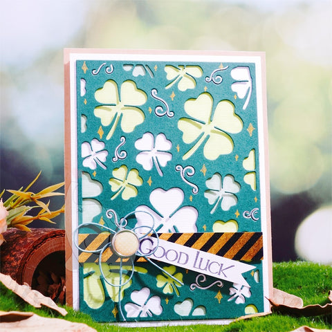 Inlovearts Lucky Leaves Background Board Cutting Dies