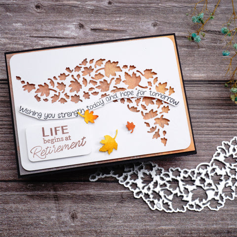 Inlovearts Maple Leaf Wave Border Cutting Dies