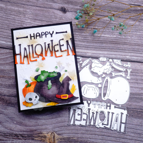 Inlovearts Medicine Jar and "HALLWEEN" Word Cutting Dies