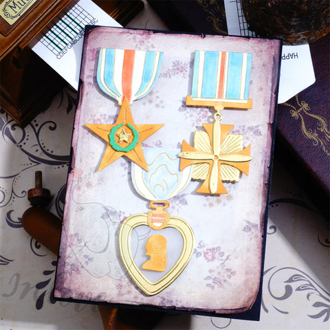 Inlovearts Meritorious Service Medals Cutting Dies