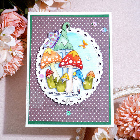 Inlovearts Mushroom Set and Little Gnome Cutting Dies