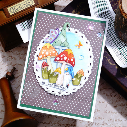 Inlovearts Mushroom Set and Little Gnome Cutting Dies